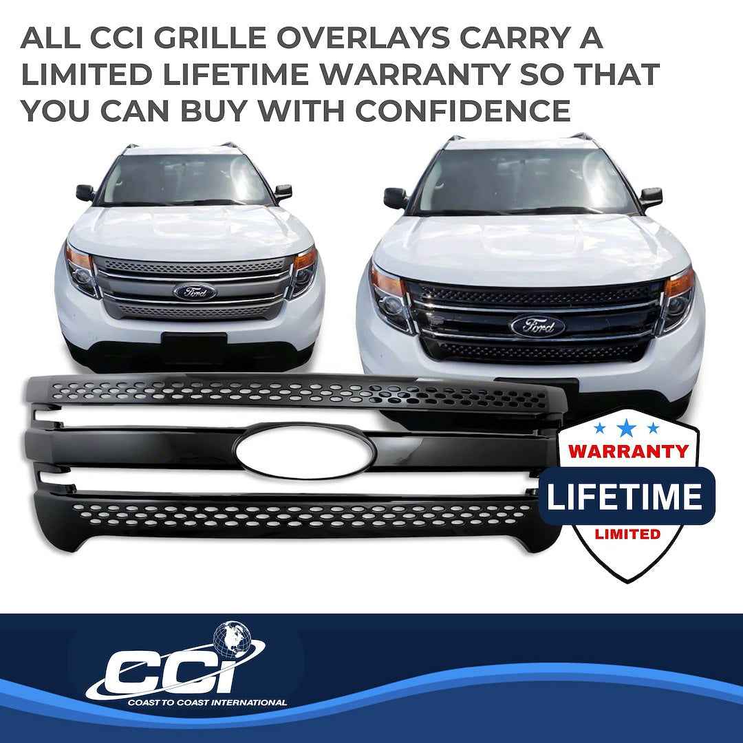 Coast To Coast GI91BLK Explorer Gloss-Black Grille Overlay