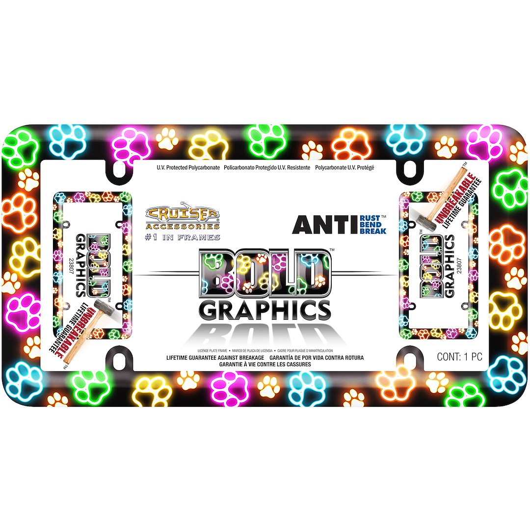 Cruiser 23807 Bold Graphics Paws Plate Surround - image 2