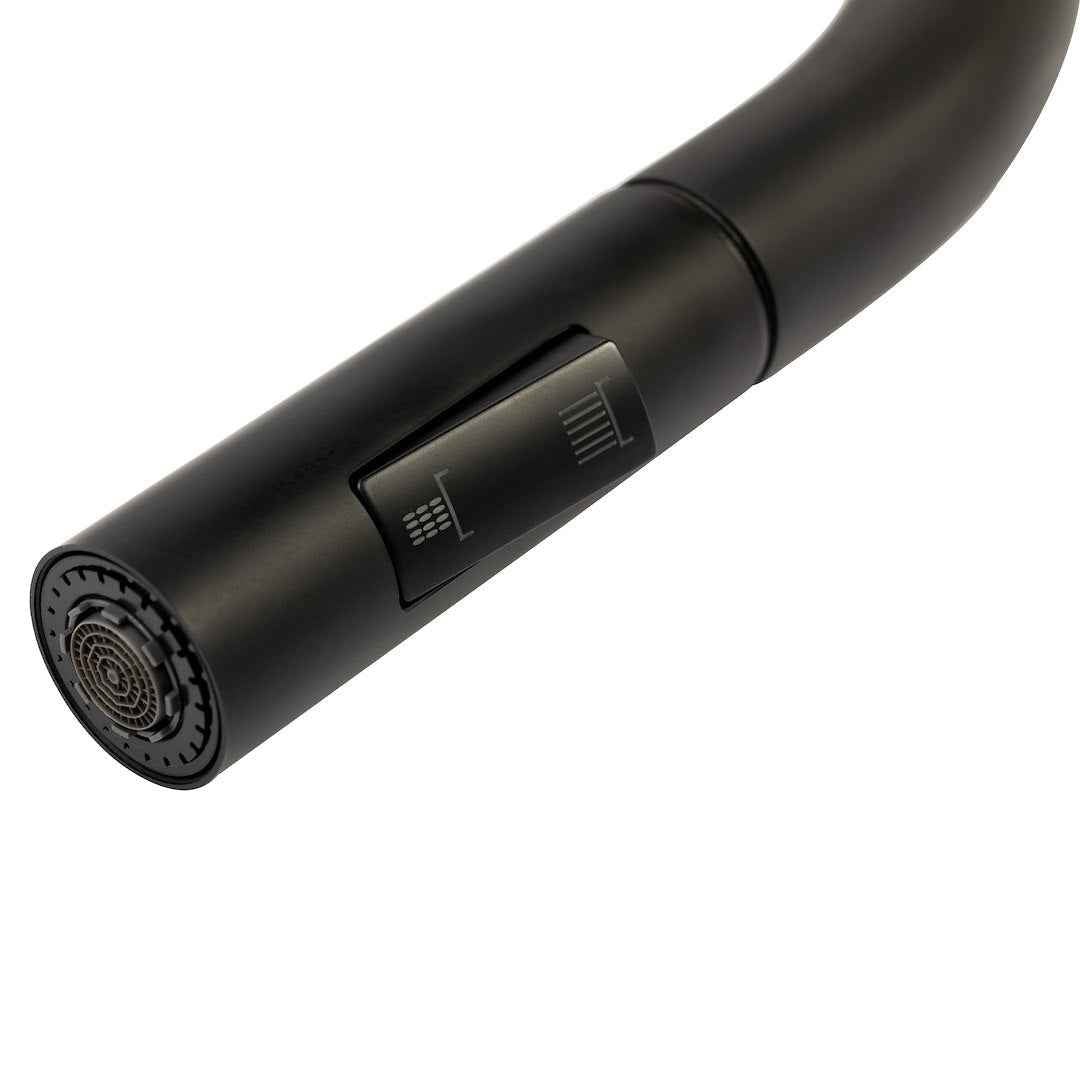 Dura Faucet MK530SLKMB Matte Black Single-Hole Pull-Down Kitchen Faucet