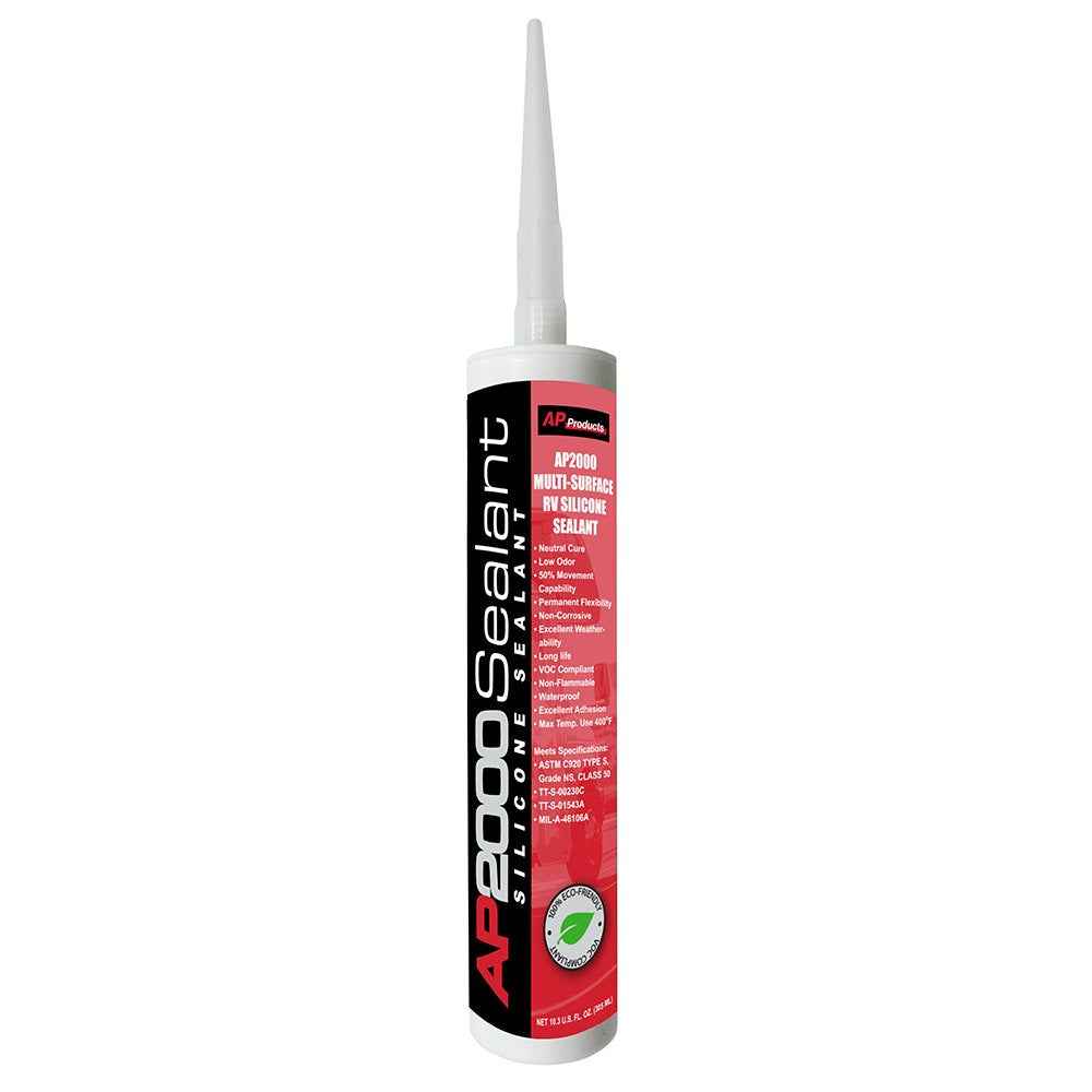 AP Products 0172002 White AP2000 Silicone Sealant, 10.3 oz