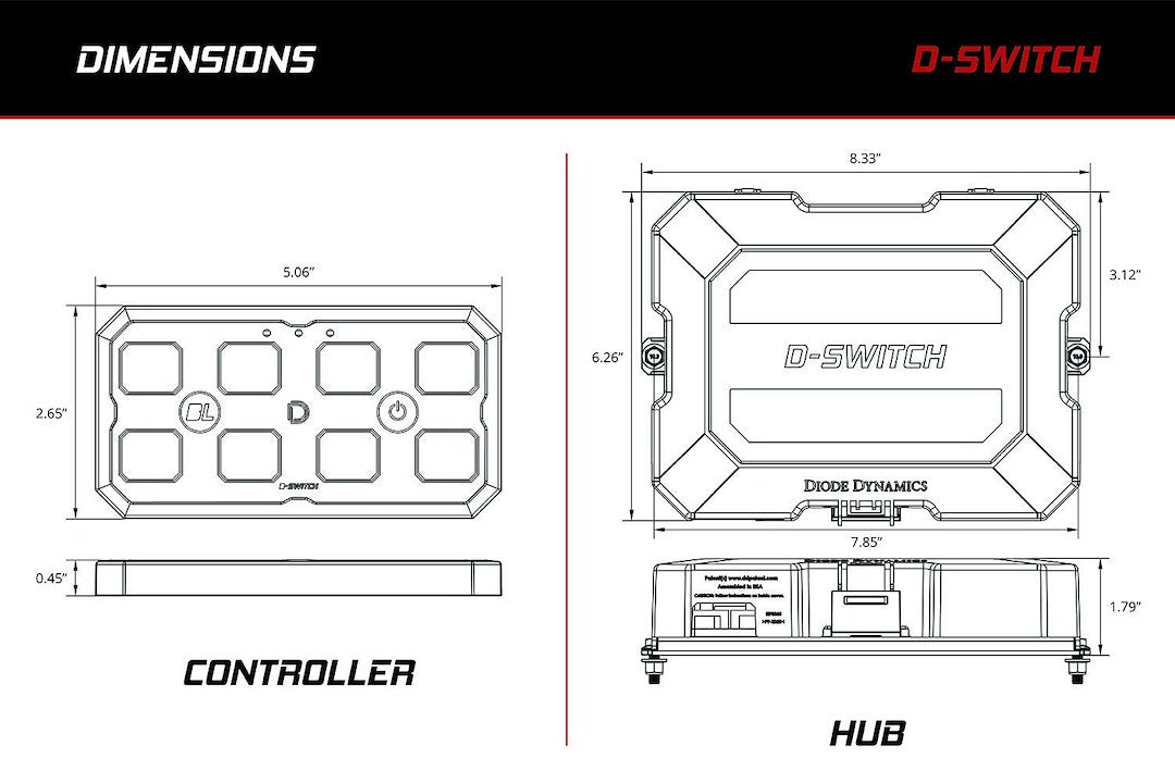 Diode Dynamics DD8373 D-Switch Accessory Control Panel