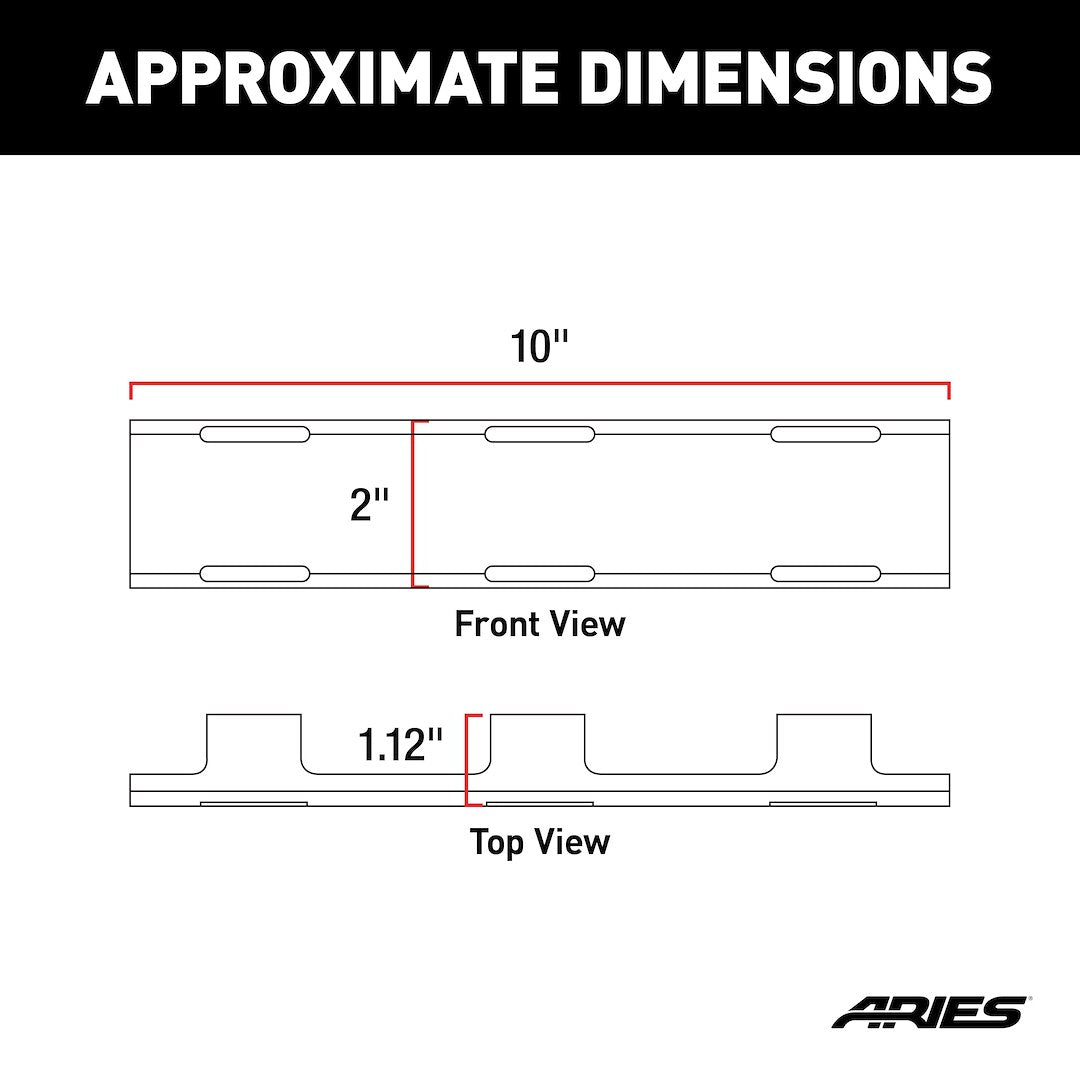Aries 1501261 10-Inch Single-Row Light Bar Black Cover - image 2