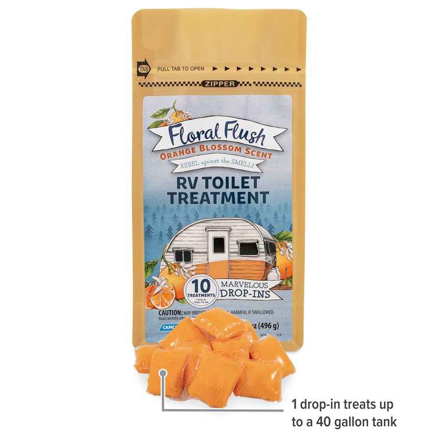 Camco 41491 Floral Flush Orange-Blossom Tank Treatment Pouch