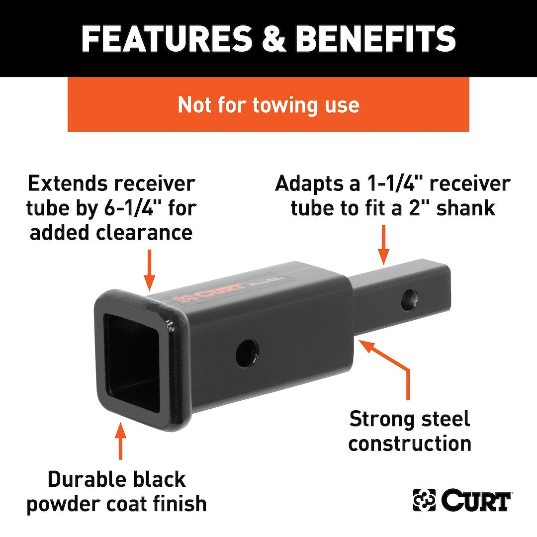 Curt 45785 Trailer Hitch Receiver Tube Adapter - image 2
