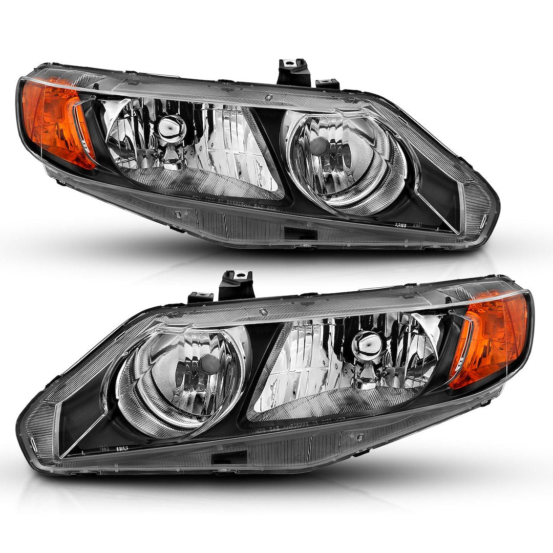 ANZO USA 121547 Civic GX Black Crystal Headlight Pair - image 1