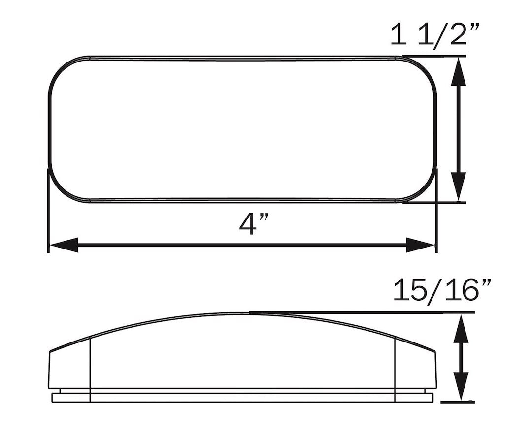 Optronics Mcl40/44 Series Surface Mount Marker/ Clearance (Mcl40rbbp)