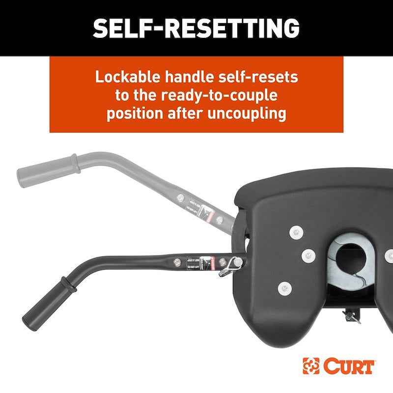 CURT 16057 A25 25K Fifth Wheel Hitch with S25 Slider, OEM Puck System – image 5