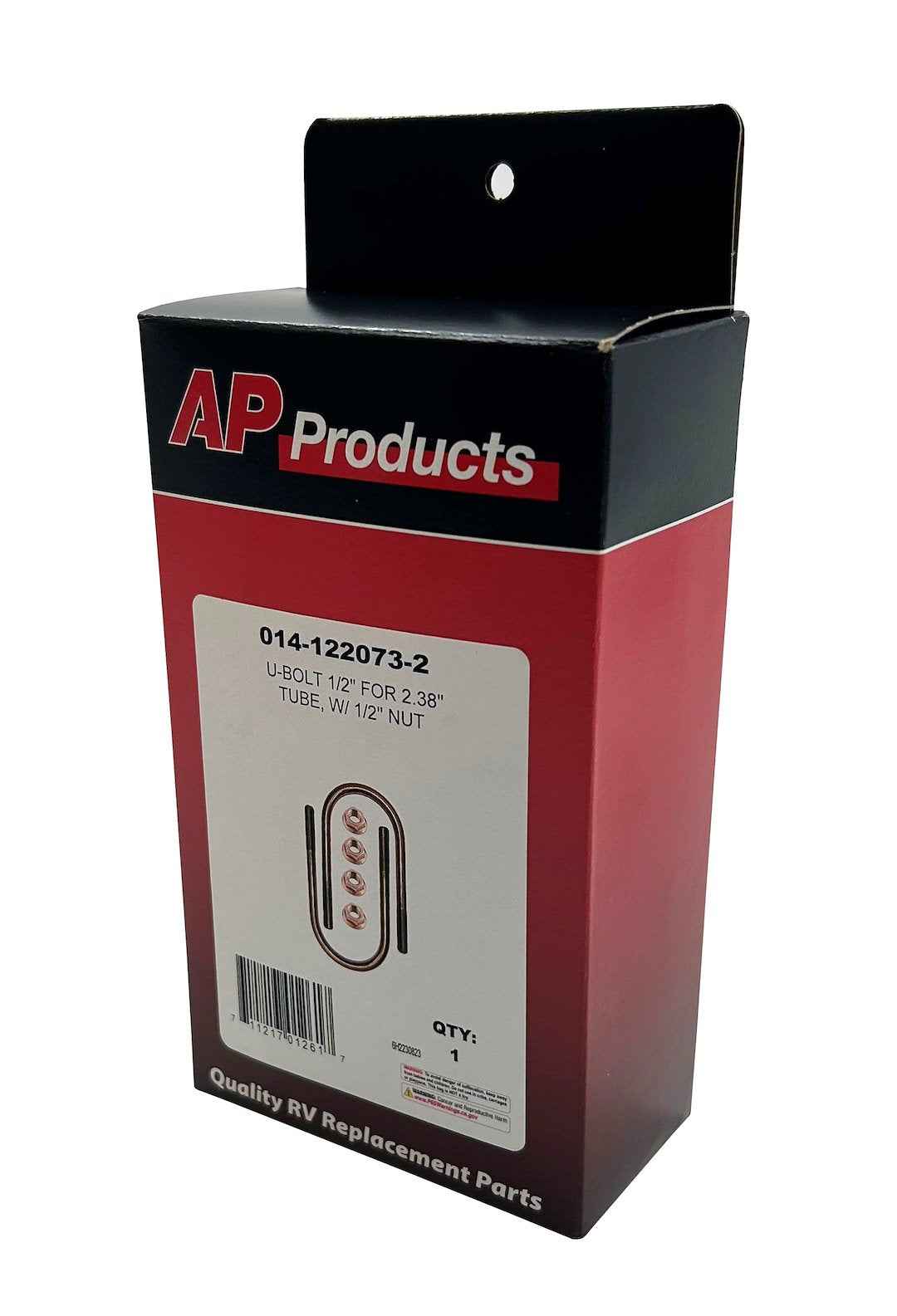 AP Products 0141220732 Round Axle U-Bolt Kit, Two Bolts