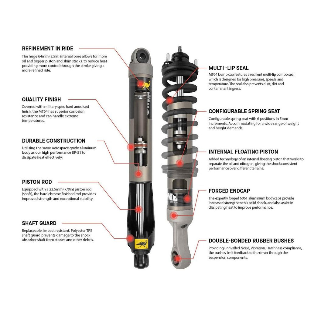 ARB MT64601031 MT64 Rear-Lift Hydraulic Shock with Hardware - image 2