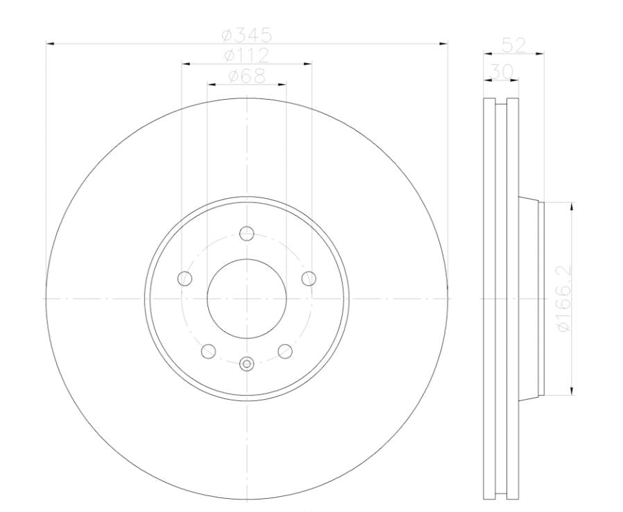 Hella 355123112 Disc-Brake Rotor