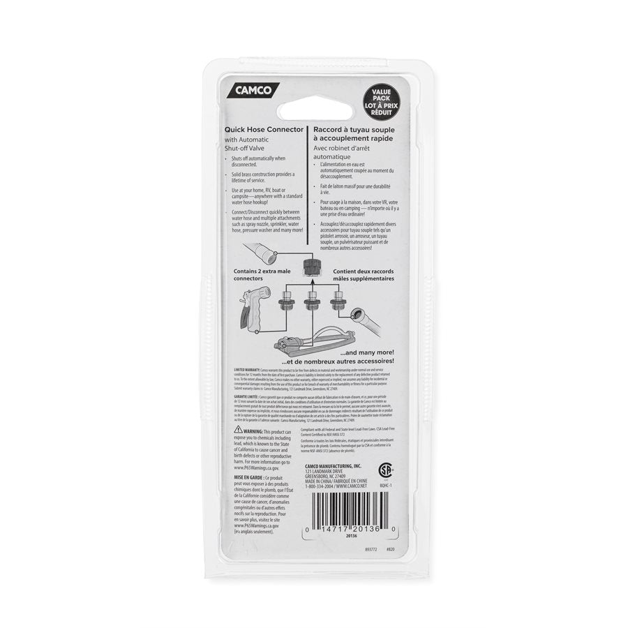 Camco 20136 Fresh Water Hose Connector - image 8