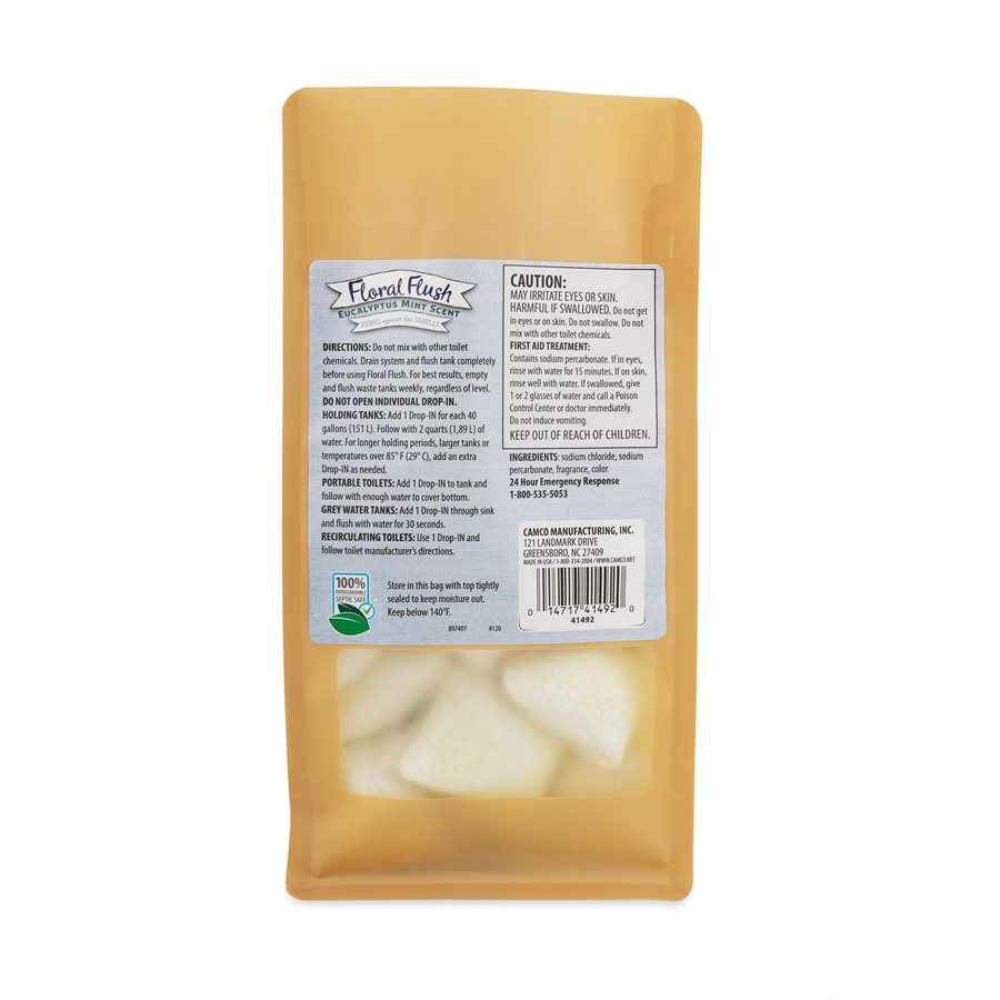Camco 41492 Floral Flush Eucalyptus-Mint Tank Treatment Pouch