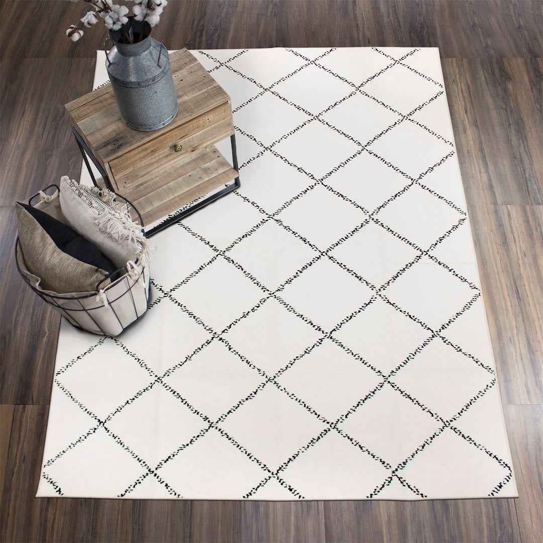 Crystal Art Gallery Polyester Carpet - Diamond Ivory – 340717WEB