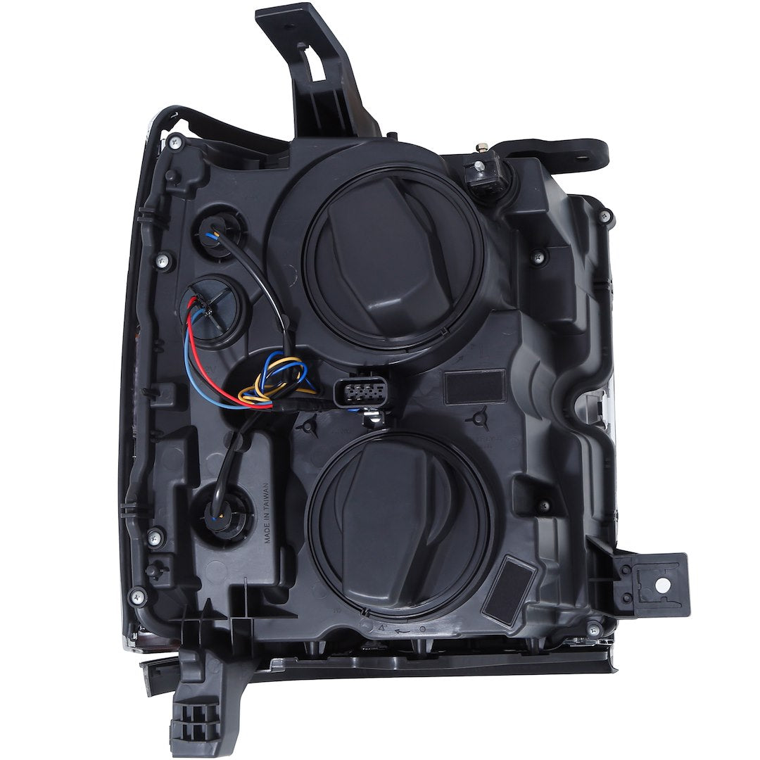 ANZO USA 111366 Silver Square Plank Projector Headlight Pair - image 2
