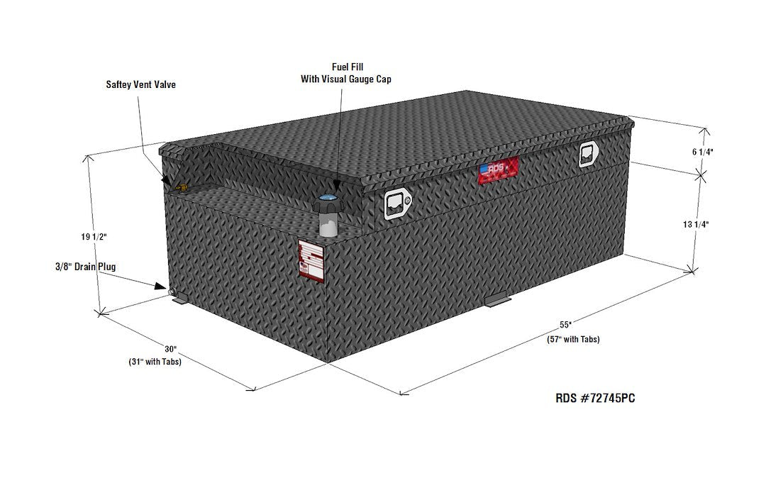 Rds Tanks 72745pc Auxiliary Fuel Tank - image 2