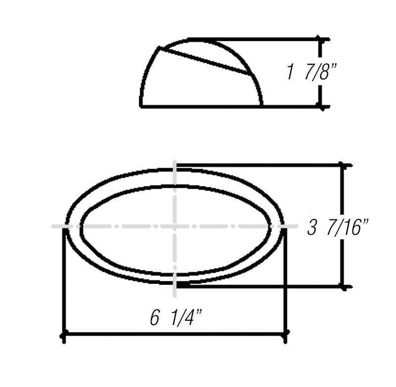 Optronics RVPL5ABP Amber/Black 12.8V Oval Porch Lamp