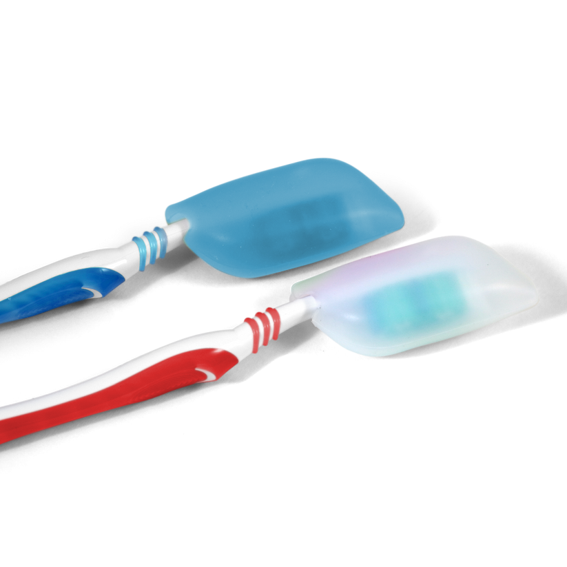 Coghlan's Silicone Toothbrush Head Covers, White and Blue Pair – 2094