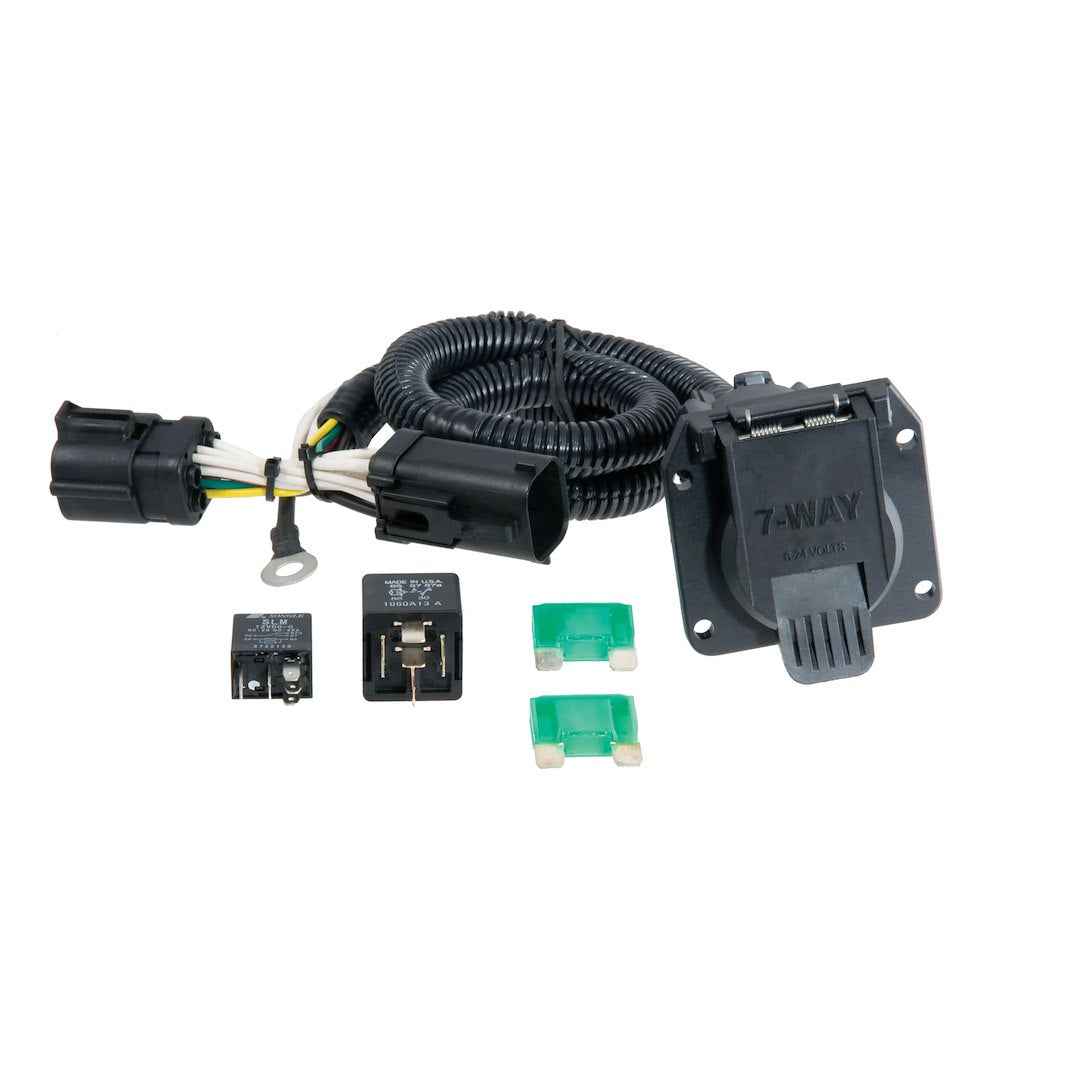 CURT 55242 Black Seven-Blade Trailer-End Wiring Connector