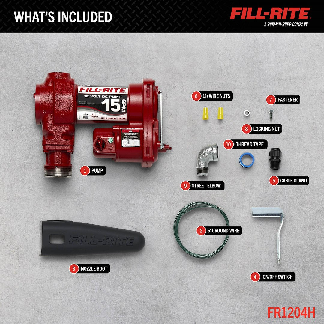Fill-Rite Fr1204h Liquid-Transfer Tank Pump, 12V DC