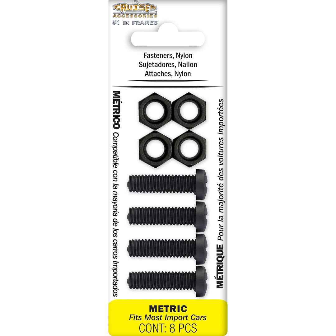 Cruiser 80150 Matte Black 6-by-20-mm Nylon Plate Fasteners