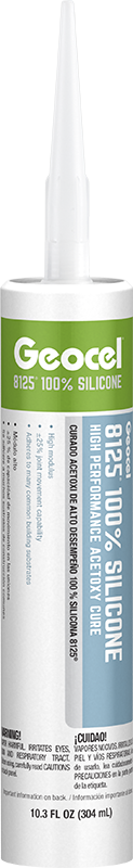 Geocel GC68113 8125 Black Acetoxy Silicone Sealant, 10.3 oz