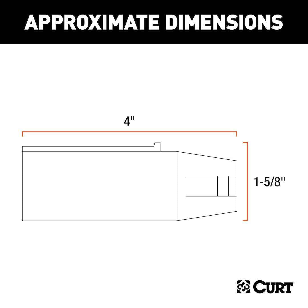 CURT 57041 Black 7-Round to 4-Flat Wiring Adapter