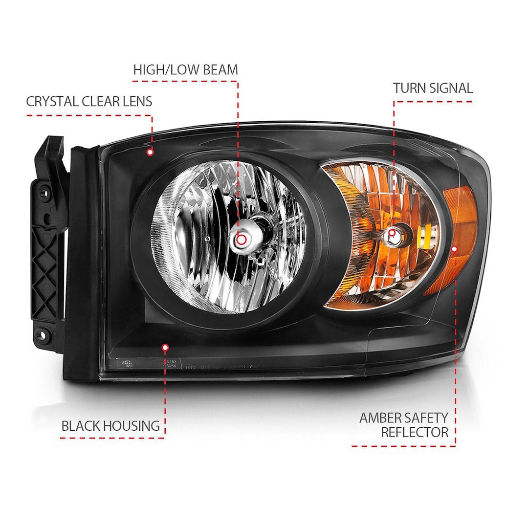 ANZO USA 111427 Clear Halogen Headlight Pair - image 3