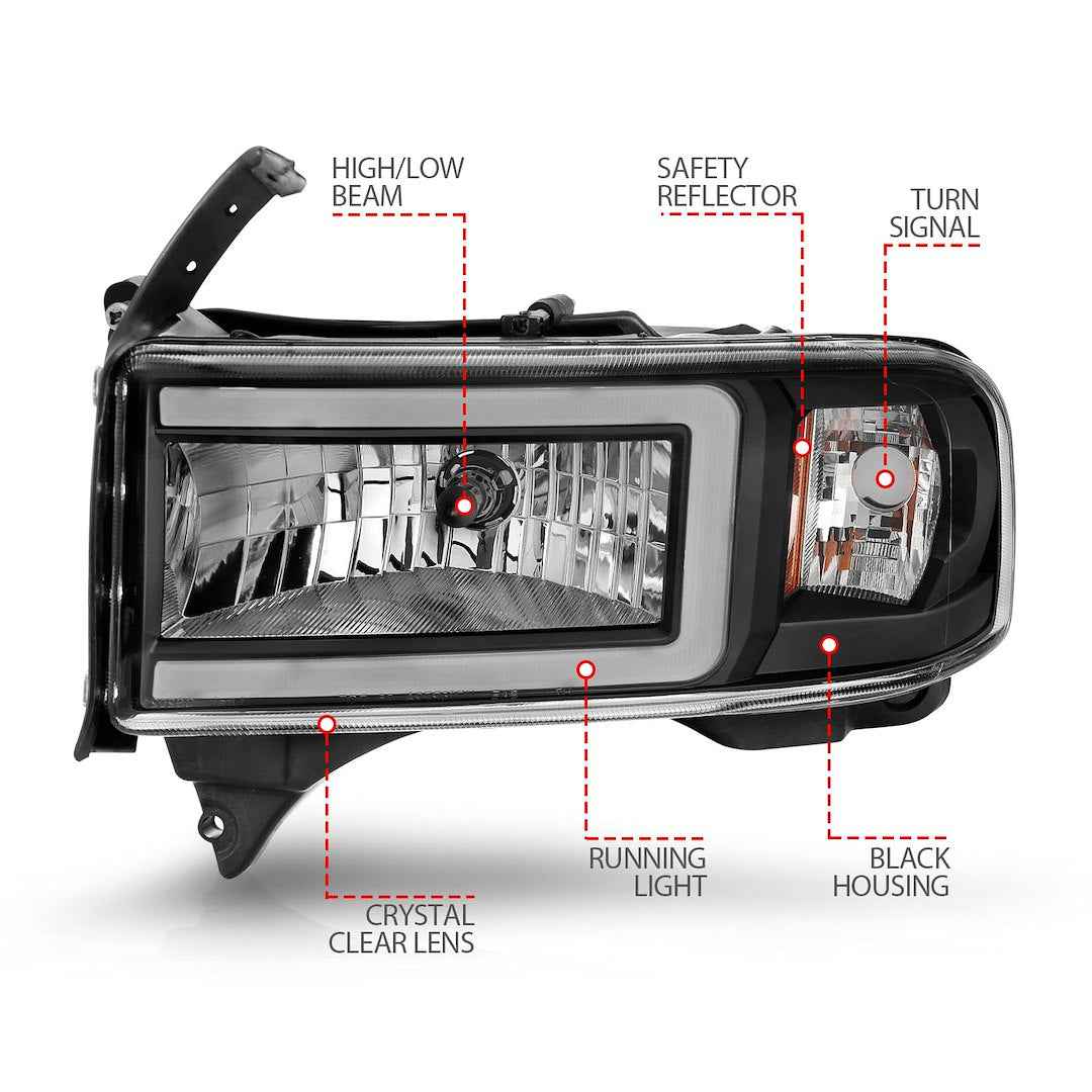 ANZO USA 111554 Crystal H13 High/Low Headlight Pair
