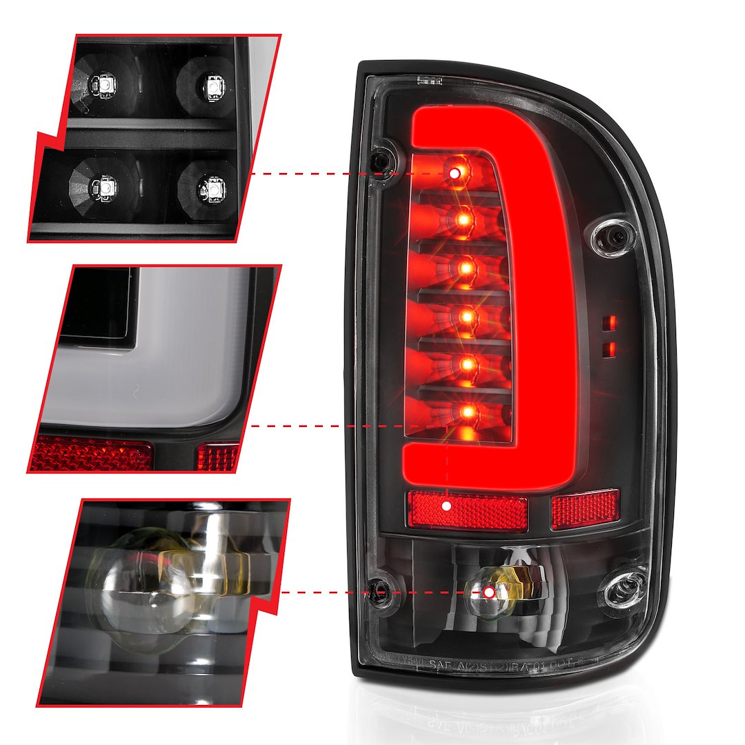 ANZO USA 311353 Tacoma Clear-Lens LED Tail-Light Pair, Black - image 2
