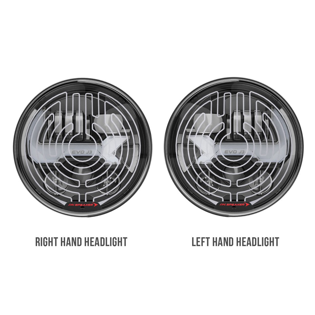 J.W. Speaker 0557193 8700 Evolution J3 LED Headlamp Set