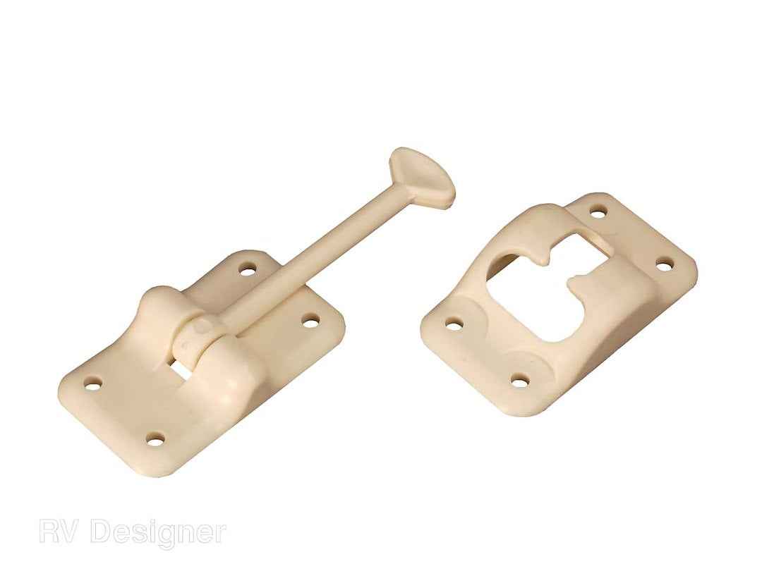 RV Designer E233 Colonial White 3-1/2-Inch T-Style Entry-Door Stay
