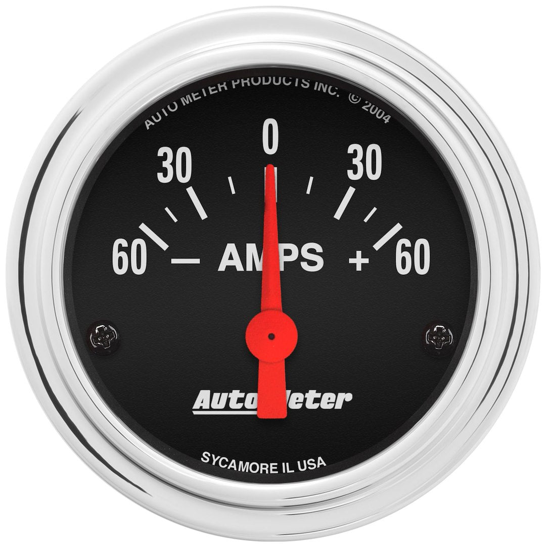 AutoMeter 2586 Dash Ammeter, Black Dial, 60-0-60 Amp - image 1