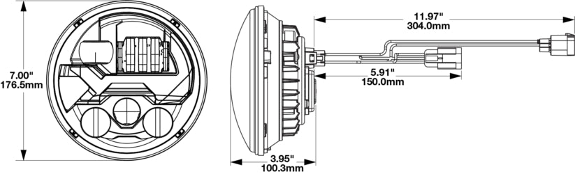 J.W. Speaker 0557193 8700 Evolution J3 LED Headlamp Set