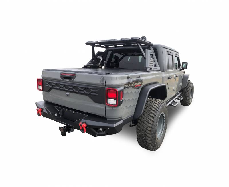 Black Horse Offroad AR2-09BA3-PLFB Armour II Gladiator Bar, Basket and Lights - image 5