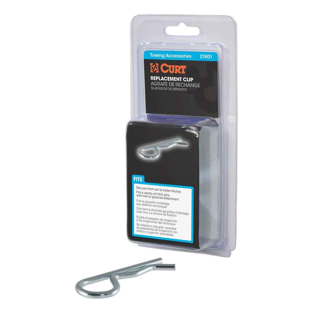 CURT Silver Steel Cotter Clip for 1/2- and 5/8-Inch Pins – 21601