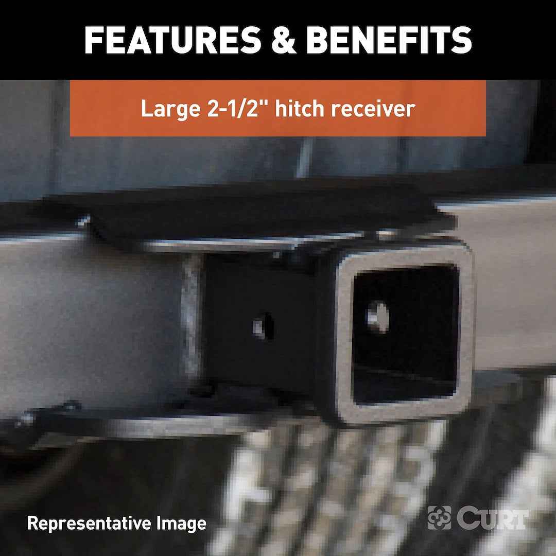 CURT Weld-On Hitch - 44-in Frame, 18-in Drop – 15924