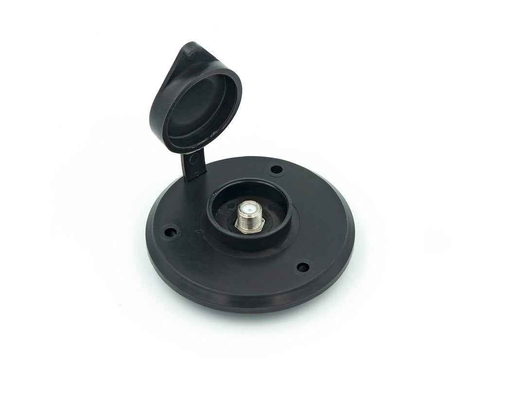B&B Molders 94321 Black Single-Cable TV Entry Plate