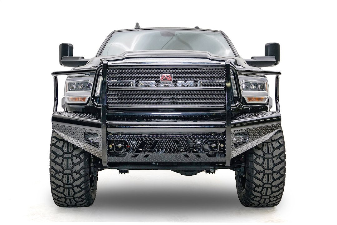Fab Fours DR19-S4460-1 Front Bumper, Black Steel Series
