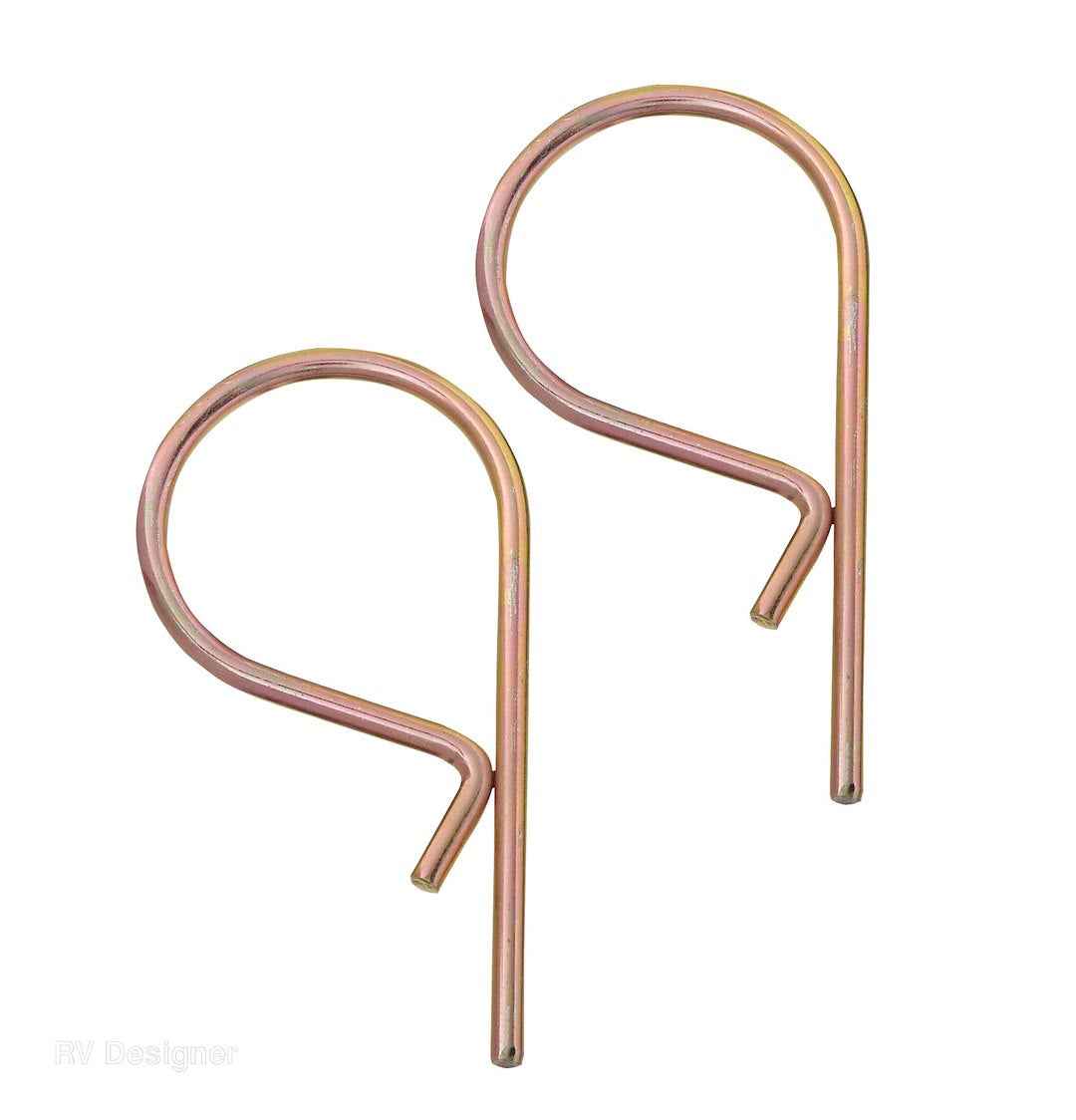 RV Designer H406 Gold 5/32-Inch Spring Retainer Clips, Pair