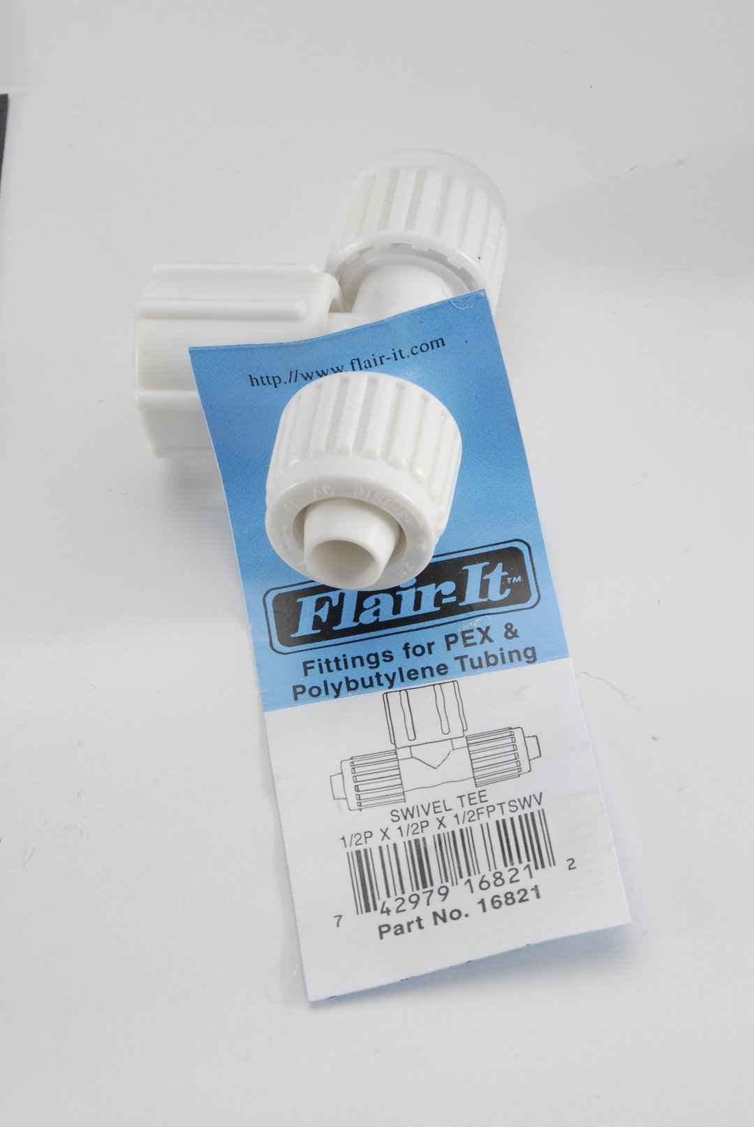 Elkhart Supply Flair-It 1/2-Inch Hose Barb / Female Swivel Tee – 16821