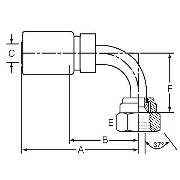 Dayco 108602 90-Degree Swivel Hose-End Connector - image 2