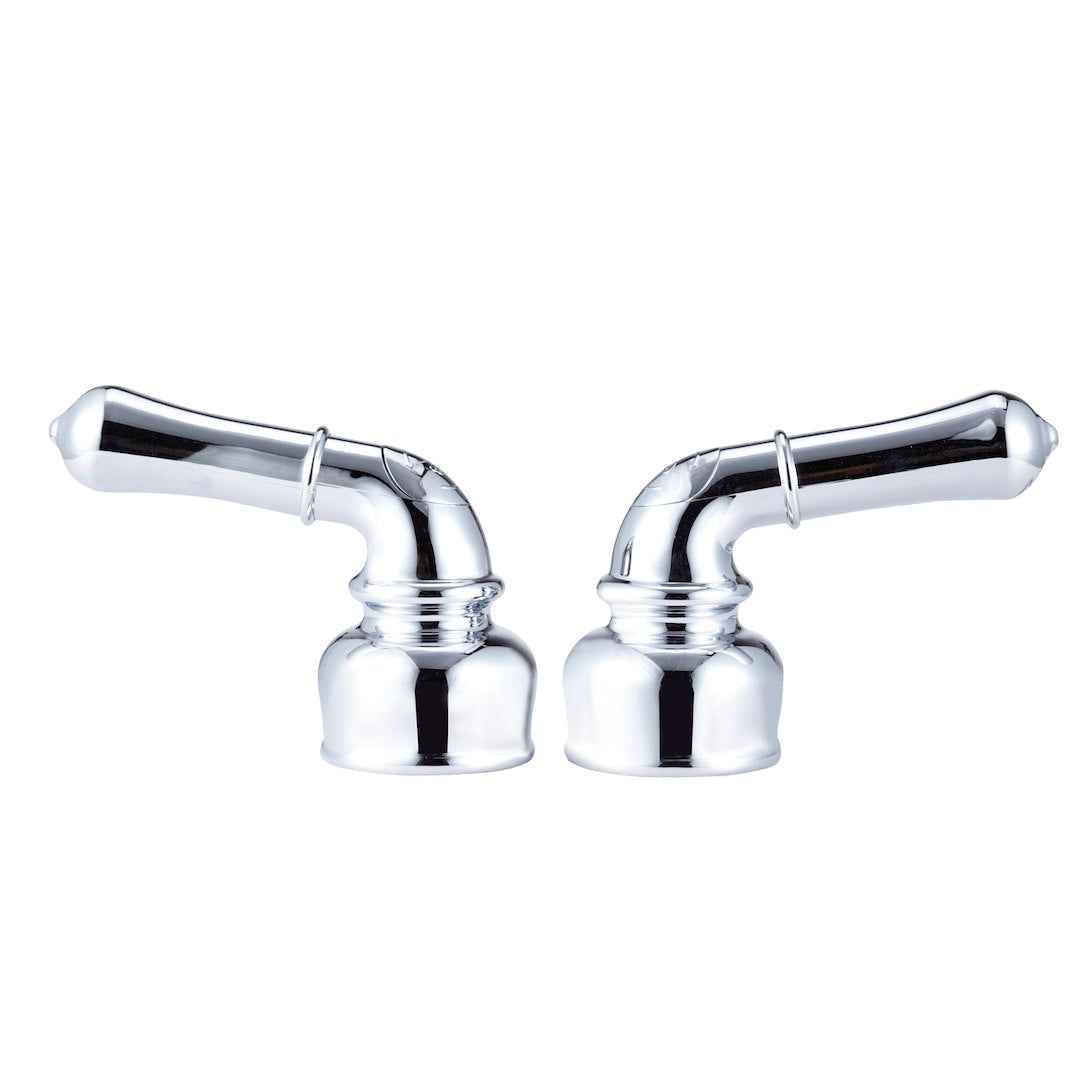 Dura Faucet DFRKCCP Chrome Teapot Lever Handles, Hot/Cold Pair