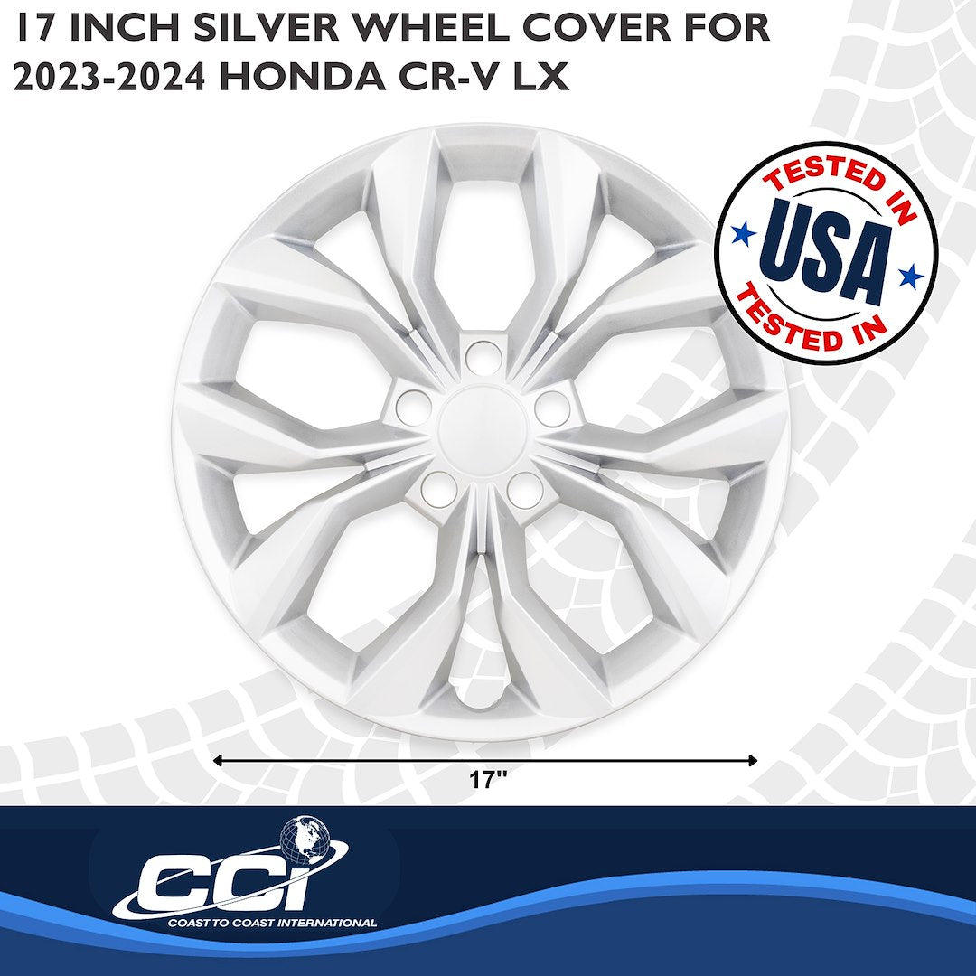 Coast To Coast 56217S CR-V LX 17-Inch Silver Snap-On Set - image 3