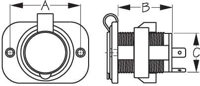 Sea Dog 426120-1 Deluxe Power Connection Socket