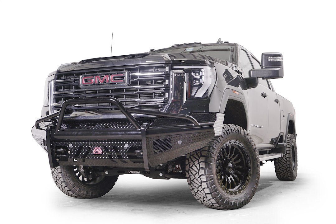 Fab Fours GM24-S6262-1 GMC HD Black Steel Sensor Front Bumper