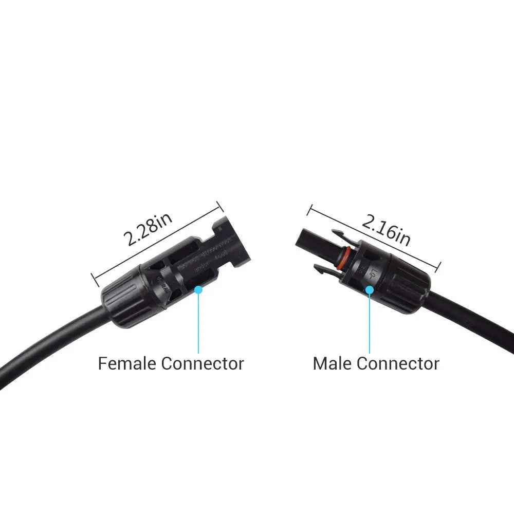 Renogy 0021827 1.5-Foot 12 AWG MC4 Solar Extension Lead