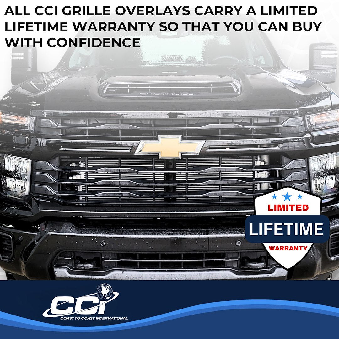 Coast To Coast GI208BLK Silverado 2500 WT/LT Gloss Grille Trim - image 3