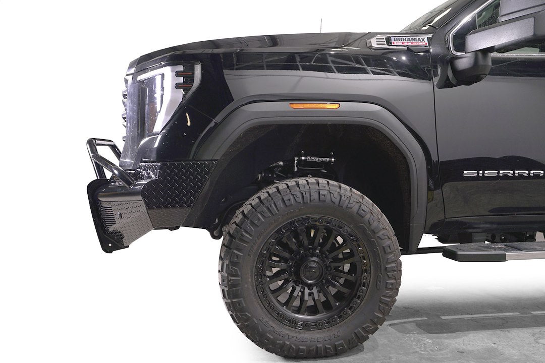 Fab Fours GM24-S6262-1 GMC HD Black Steel Sensor Front Bumper