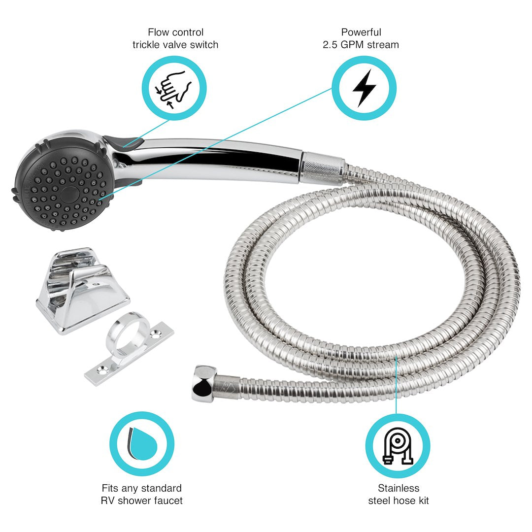 Dura Faucet Df-Sa400k-Cp Shower Head - image 3