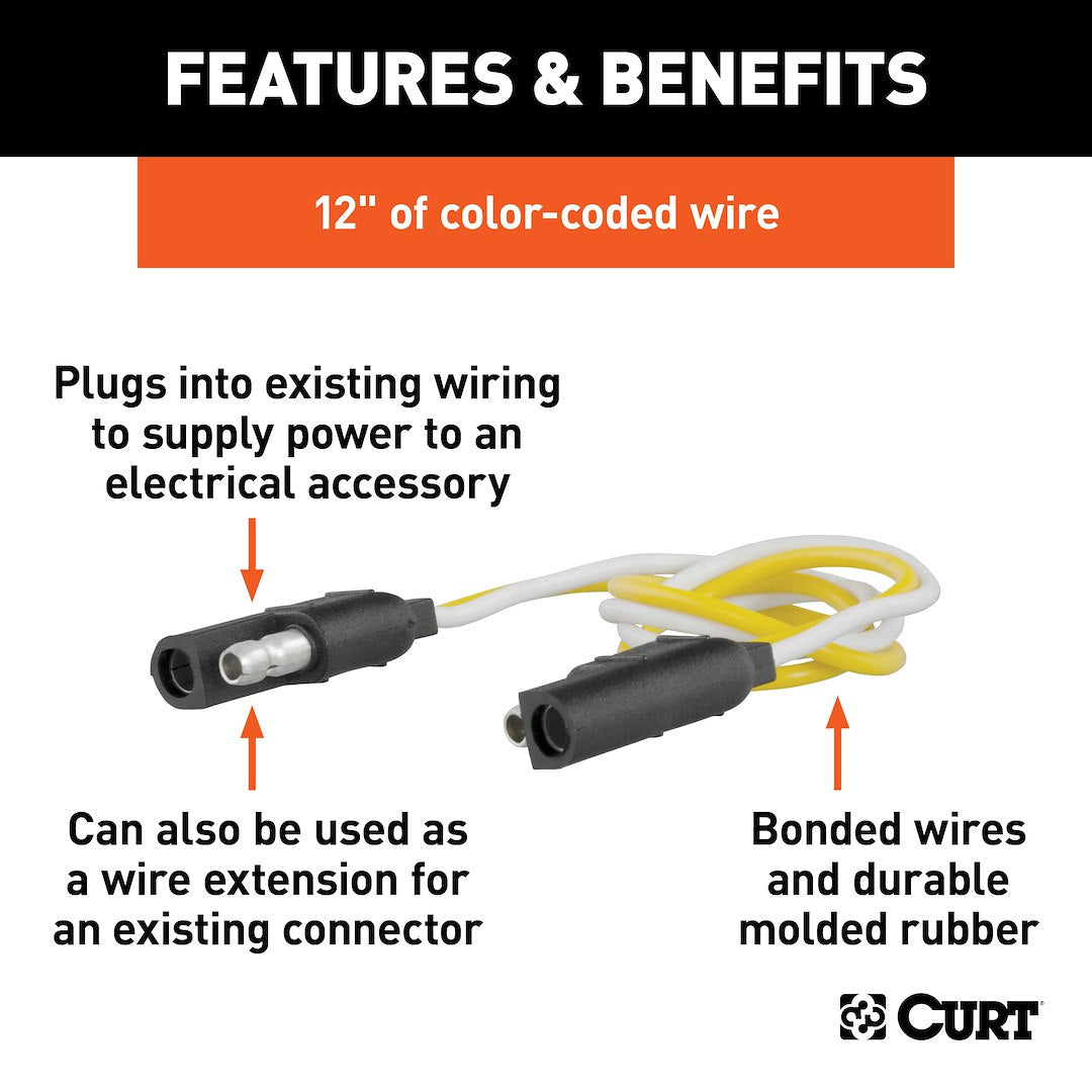 CURT Semi-universal 2 Flat Trailer Wiring Connector (58020)